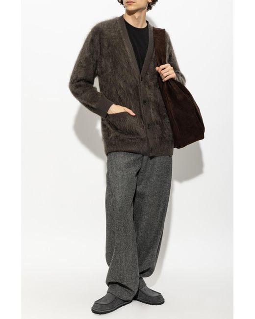 Lisa Yang Gray Cashmere Cardigan 'Devean' for men