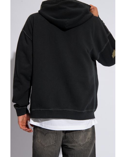 DIESEL 's-boxt' Hoodie, in Black for Men | Lyst