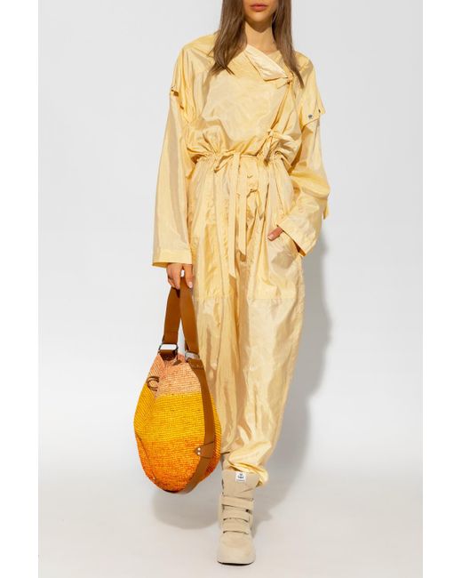 Womens Jumpsuits and rompers Isabel Marant Jumpsuits and rompers Isabel Marant Silk Lympia Jumpsuit in Yellow Natural 