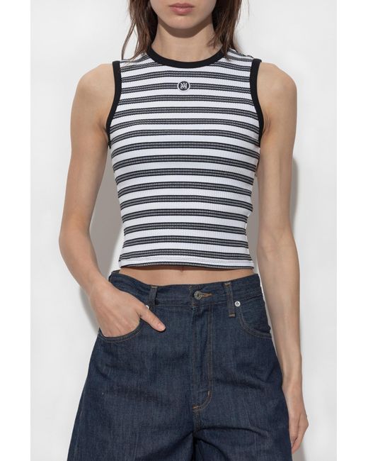 Amiri Blue Top With Striped Pattern