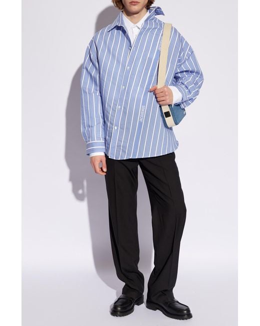 Jacquemus 'Cuadro' Asymmetrical Shirt in Blue for Men | Lyst Jacquemus 'Cuadro' Asymmetrical Shirt in Blue for Men | Lyst