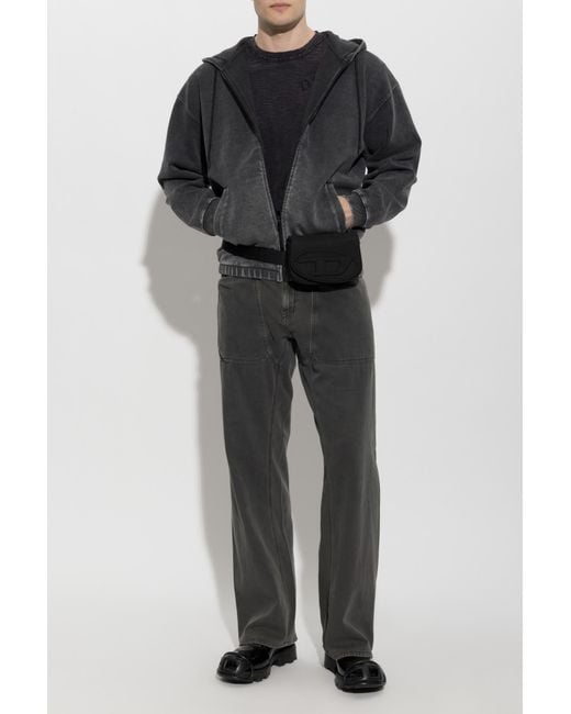DIESEL Black Sweatshirt 'S-Hermy-Zip' for men