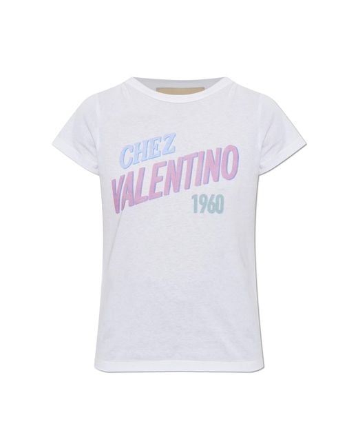 Valentino Garavani White T-Shirt With Logo