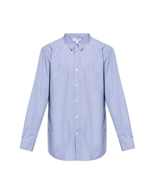 Comme des Garçons Blue Shirt With Striped Pattern for men