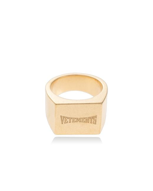 Vetements Metallic Logo Ring
