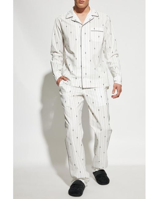 Dolce & Gabbana White Striped Pattern Trousers for men