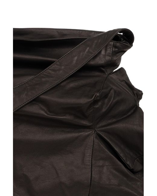 Discord Yohji Yamamoto Black Asymmetrical Shoulder Bag,