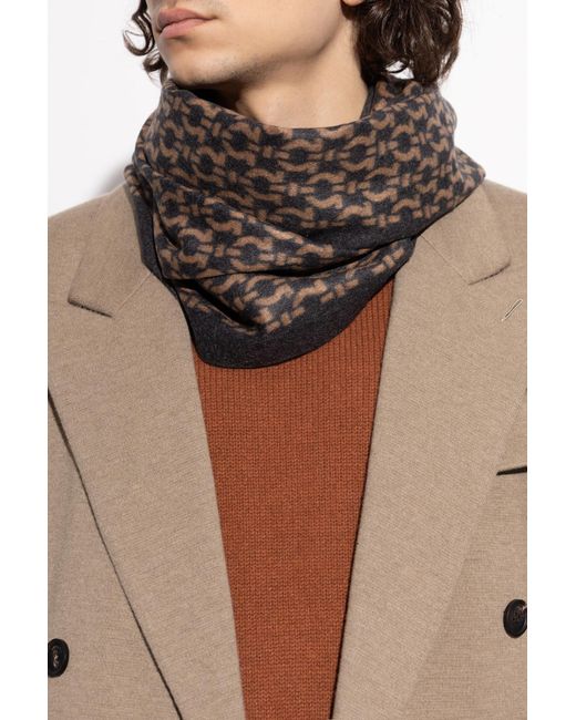 Ferragamo Black Scarf With Monogram for men