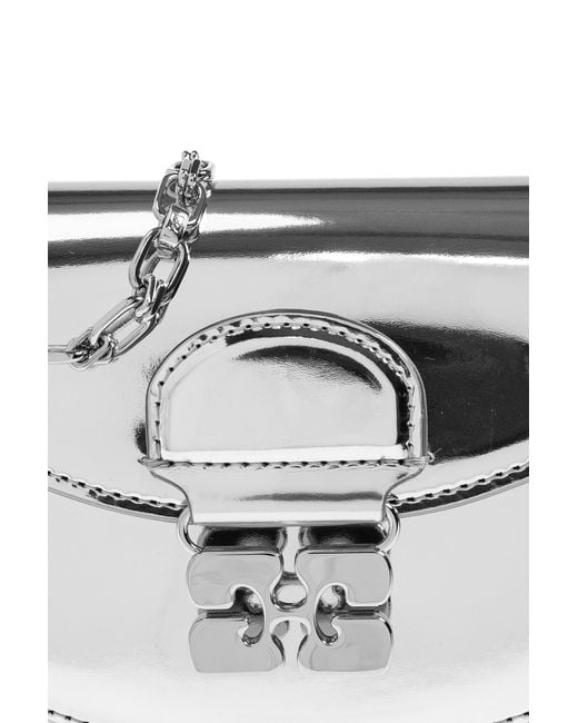 Ganni Black Shoulder Bag "Apo-G Mini"