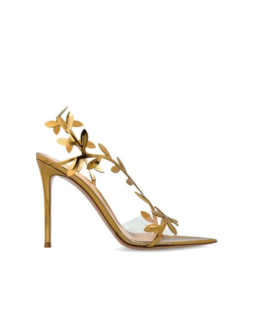 Gianvito Rossi Metallic “Heeled Sandals 'Flavia'