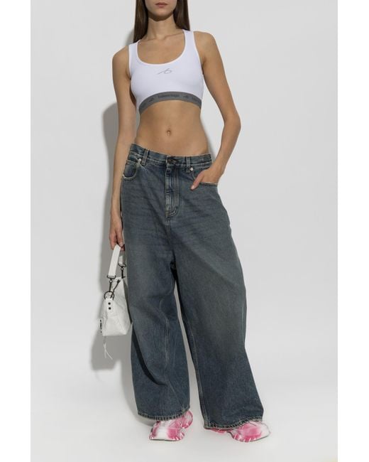 Balenciaga White Sports Bra