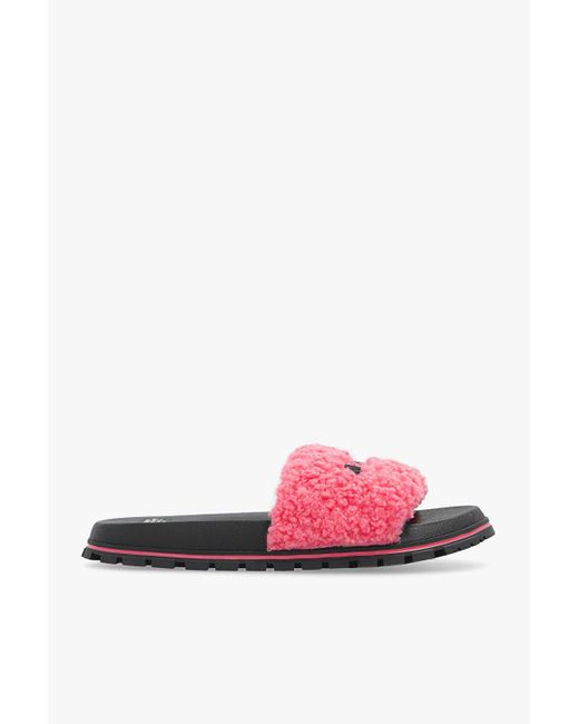 Marc Jacobs Pink Slides With Logo
