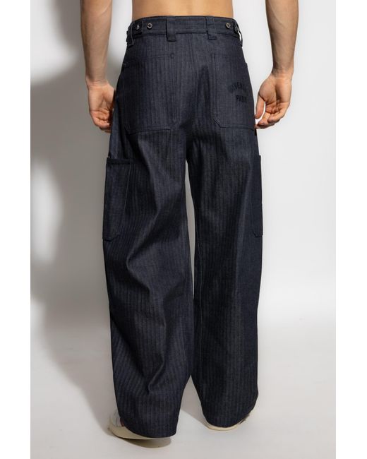 Givenchy Blue Cargo Jeans for men