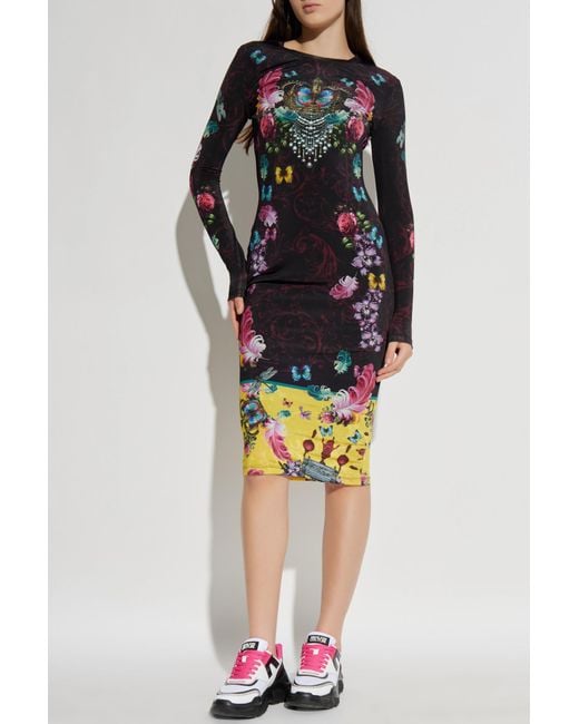Versace Jeans Couture Black Dress With Print