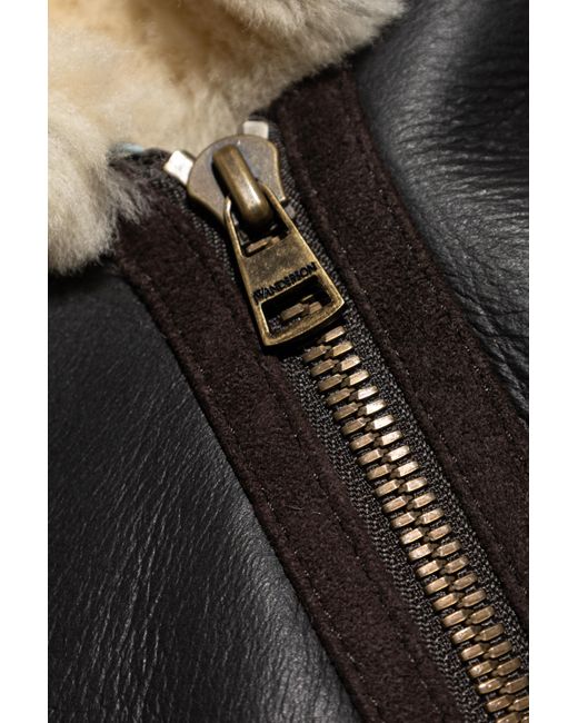 J.W. Anderson Black Sheepskin Coat With Pockets for men