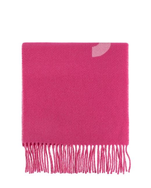 Jacquemus Pink Wool Scarf With Logo