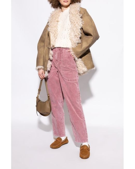Isabel Marant Pink "Fitza" Loafers Shoes
