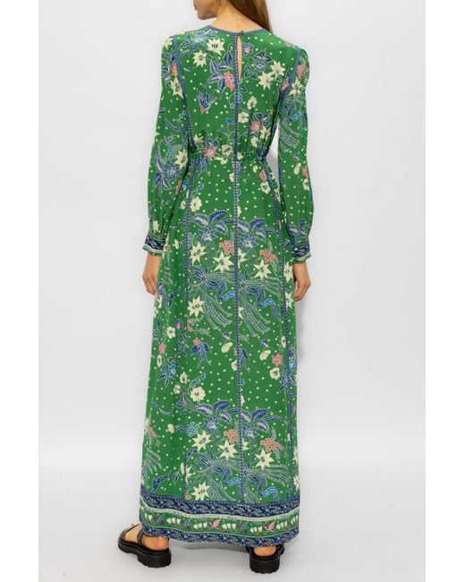 Diane von Furstenberg Green 'oretha' Patterned Dress,