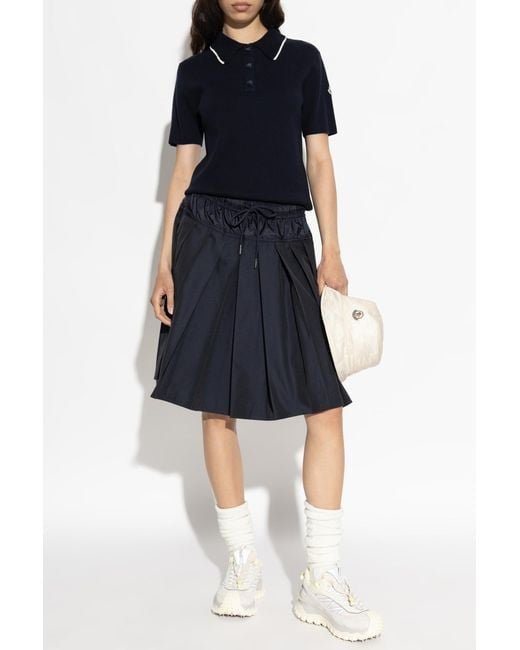 Moncler Blue Pleated Skirt
