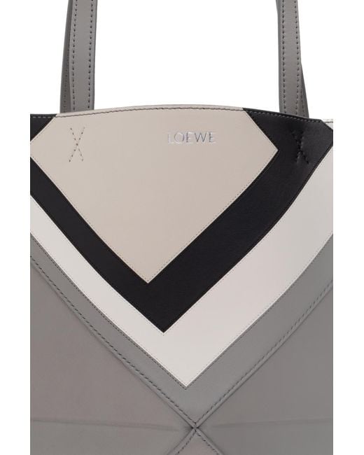 Loewe Gray "puzzle Medium" Shopper Bag,