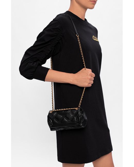 Tory Burch Fleming Soft Convertible Mini Bag in Black | Lyst Australia