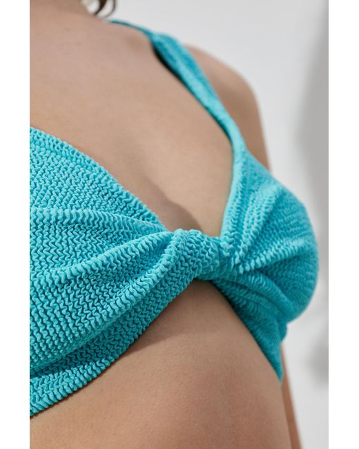 Hunza G Blue Two-Piece Swimsuit "Coverage Juno"