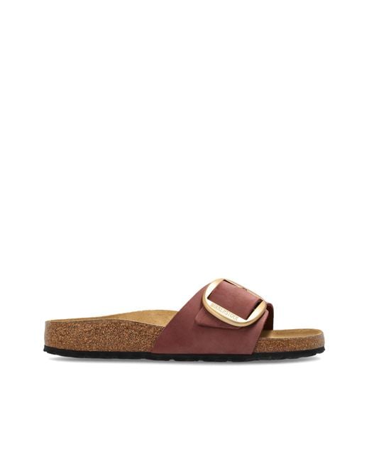 Birkenstock Brown 'Madrid Big Buckle' Slides