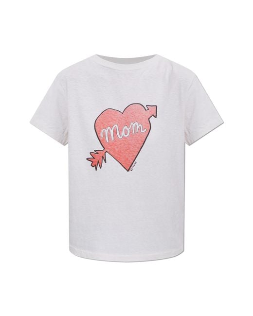 Re/done White T-Shirt With Print