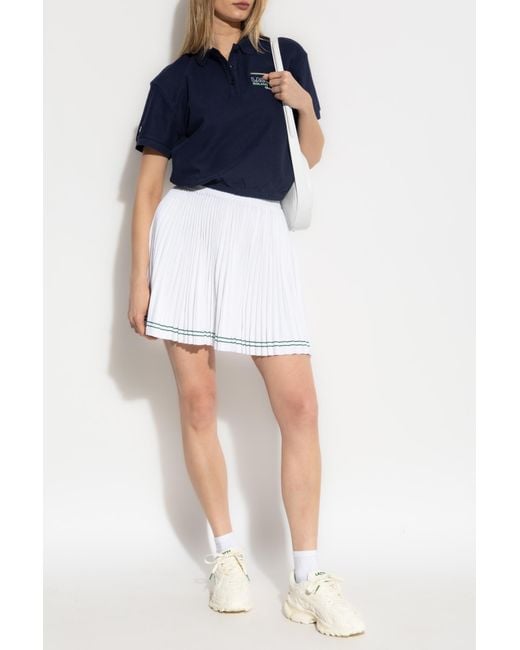LACOSTE RUNWAY White Pleated Skirt