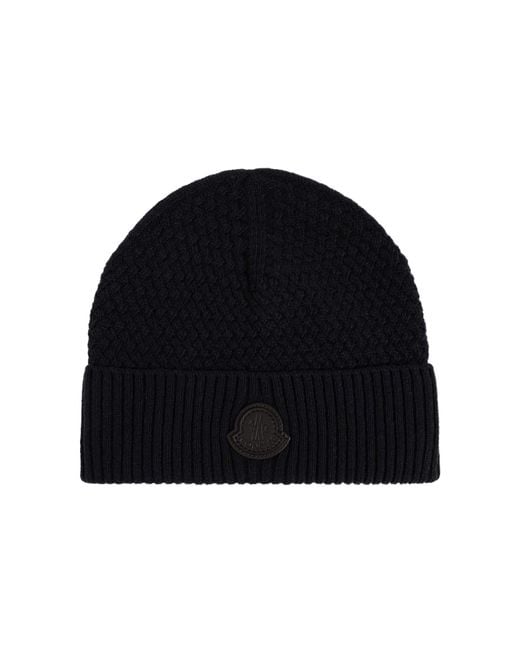 Moncler Blue Wool Hat for men