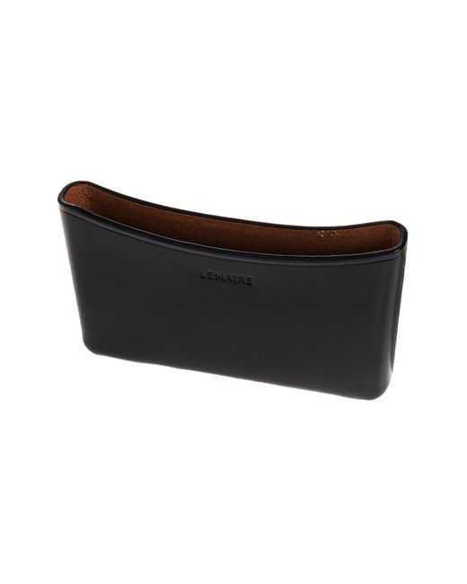 Lemaire Black Leather Card Holder