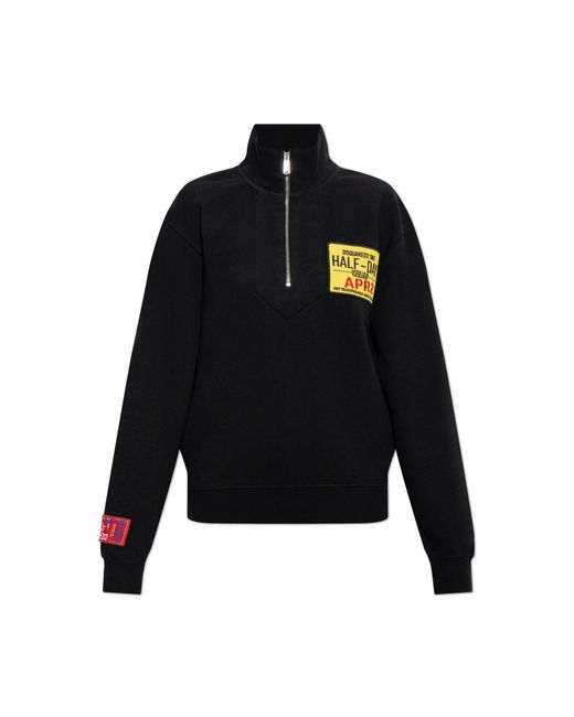 DSquared² Black Sweatshirt With Patch