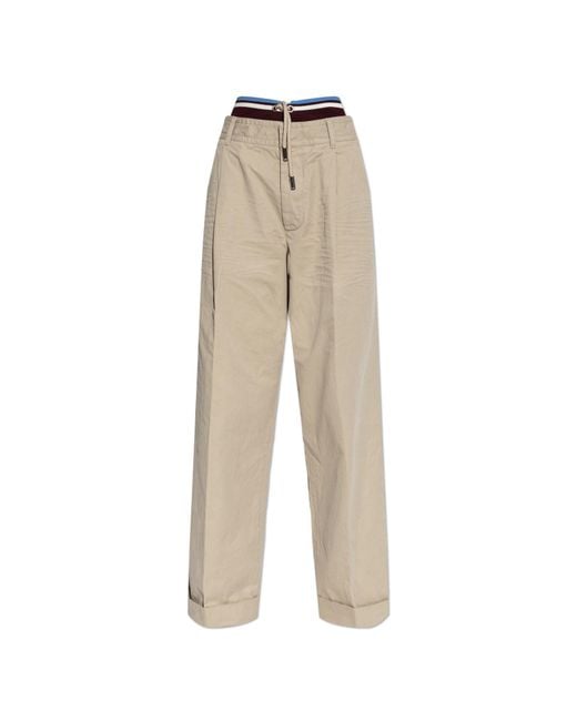 DSquared² Natural Loose-Fit Trousers