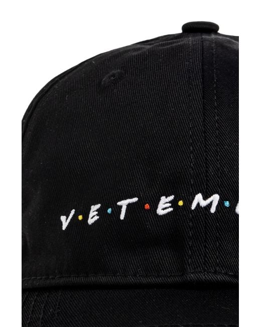 Vetements Black Baseball Cap