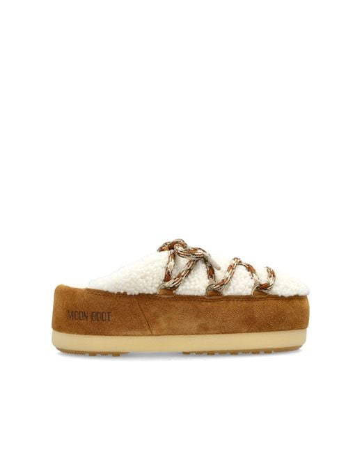 Moon Boot Brown "Mb Evx Mule Shearling" Shoes