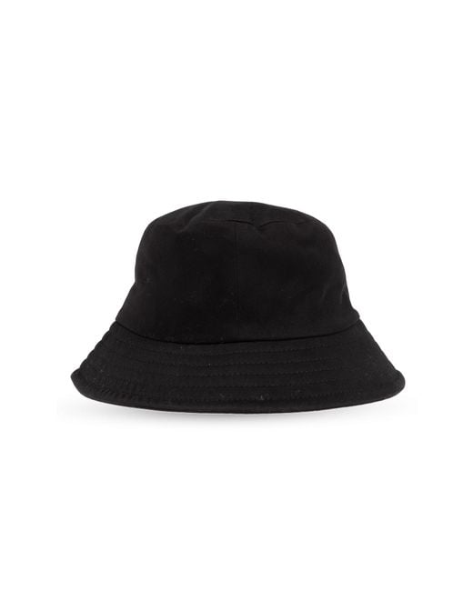 AMI Black Cotton Bucket Hat,
