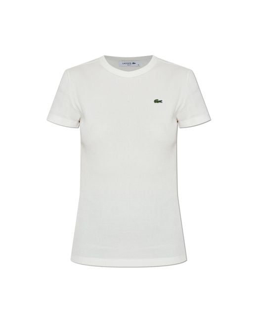 Lacoste White T-Shirt With Logo