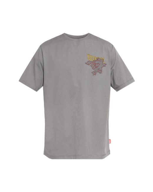 DIESEL Gray T-Shirt 'T-Adjust-Notch' for men