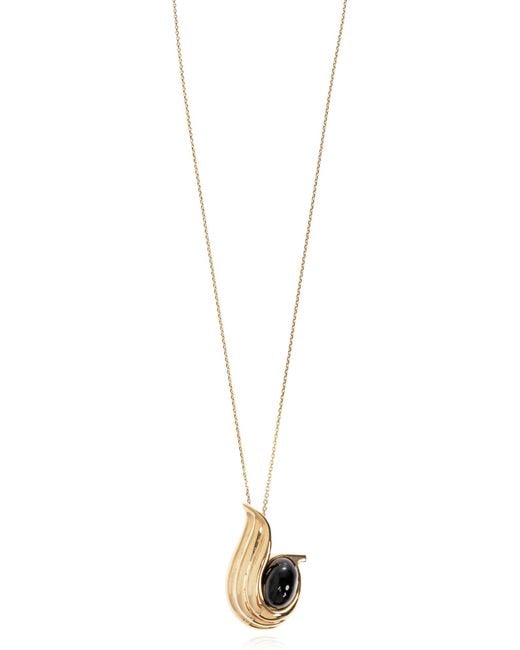 Ferragamo Metallic Necklace With Pendant