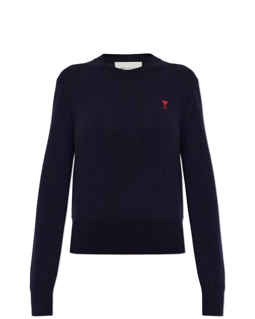 AMI Blue Wool Sweater