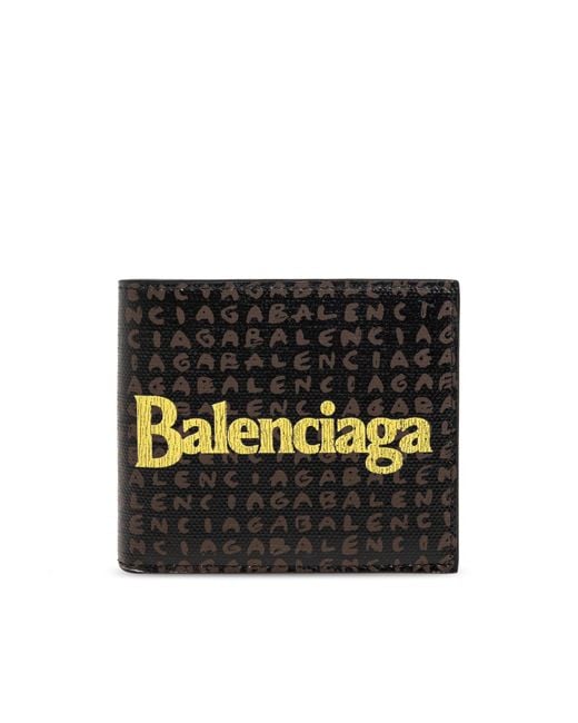 Balenciaga Black Wallet With Logo for men