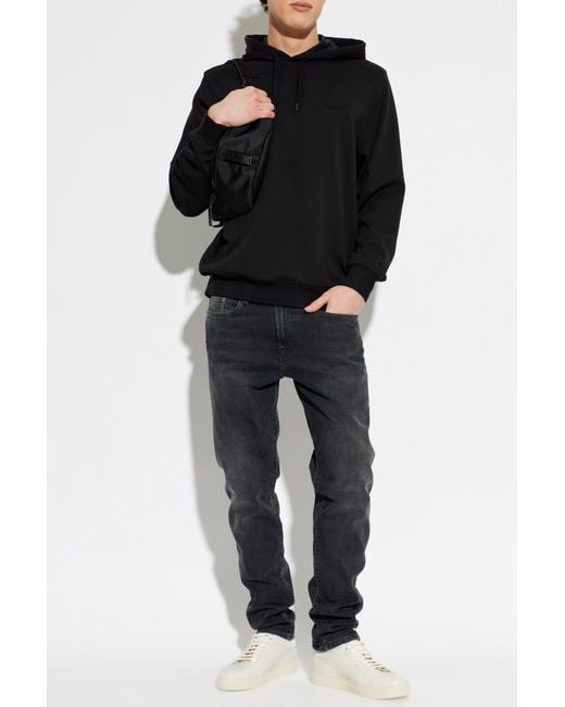 Paul Smith Black Sweatshirt With Embossed Logo for men
