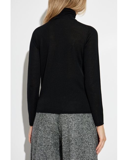 Max Mara Black Wool Turtleneck 'saluto',