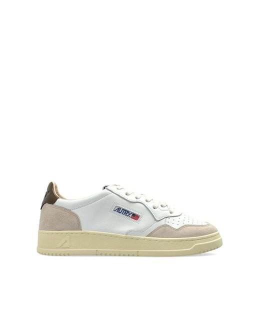 Autry White 'Medalist Low' Sports Shoes for men