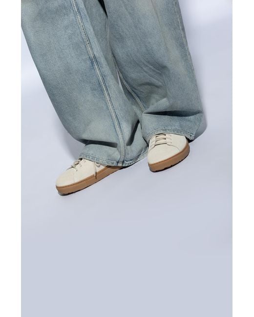Birkenstock White 'bend Low Decon' Suede Sneakers, for men