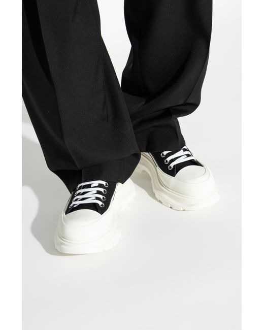 McQueen Black Platform Sneakers for men
