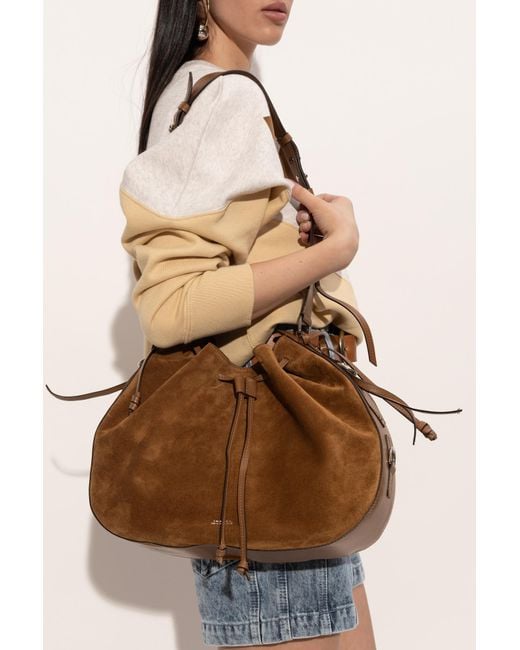 Isabel Marant Brown Suede Shoulder Bag 'Bolton Hobo'