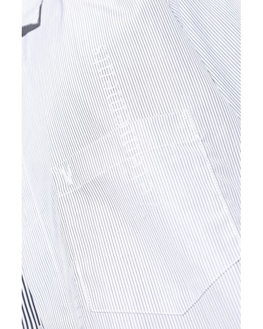 Vetements Blue Shirt With Striped Pattern for men