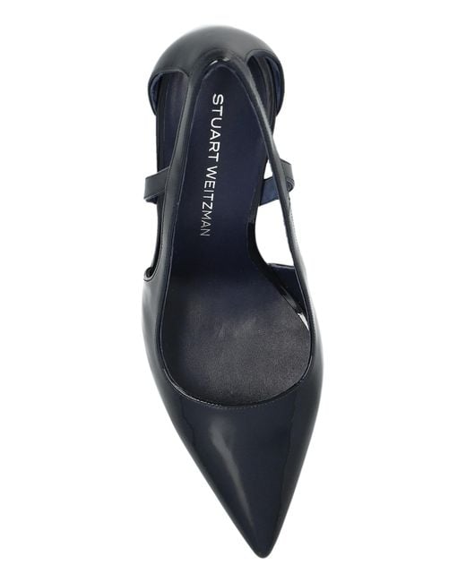 Stuart Weitzman Black "Stuart Power Cutout" Pumps