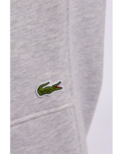 Lacoste Gray Sweatpants With Patch, for men